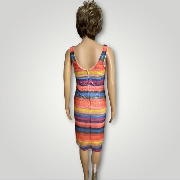 🔥🔥🔥Midnight Doll Striped Sequin Sheath Size 1 - Picture 9 of 9